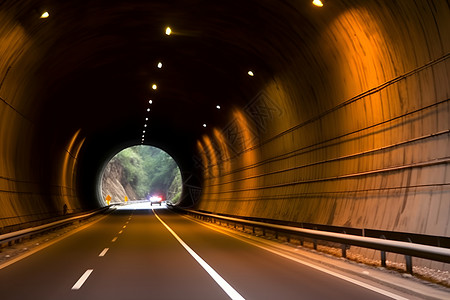 山脉中的隧道公路背景图片