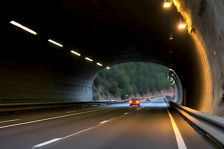 隧道公路山脉中的道路背景