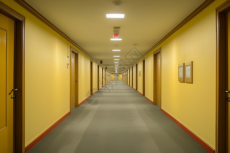 宽敞的一条长廊背景图片