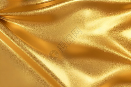 金色花型装饰闪耀的金色织物背景