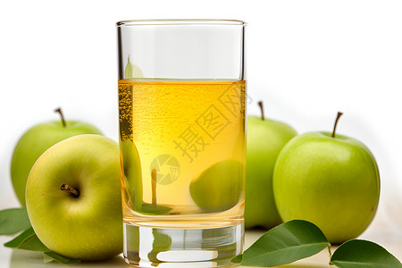 酸甜可口的苹果汁背景图片