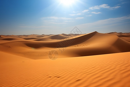 炎热的沙漠景观背景图片