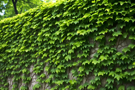 郁郁葱葱的常青藤植物背景图片