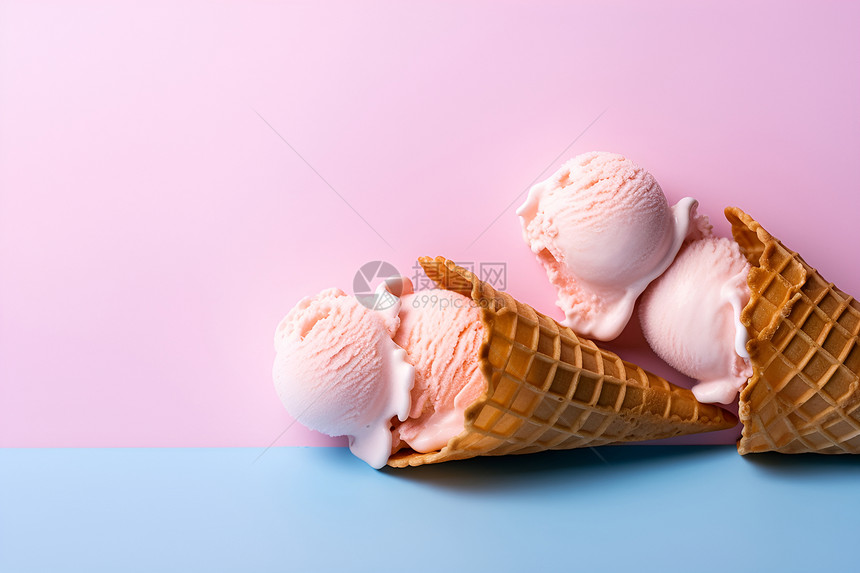 奶香四溢的冷饮冰淇淋图片