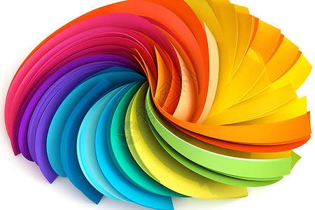 彩色纸制的螺旋图案高清图片