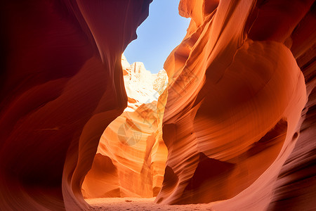 著名的红岩峡谷景观背景图片