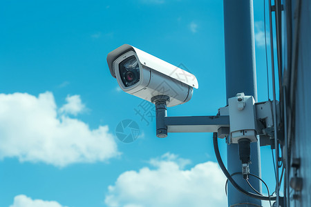 守护云安全现代科技的监控摄像头背景