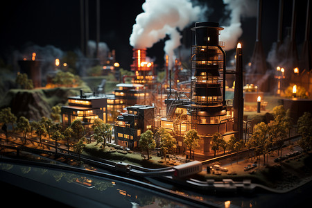 未来城市的工业发展背景图片