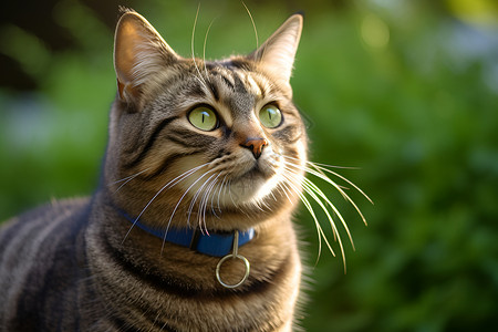 带着猫咪去度假带着项圈的可爱猫咪背景