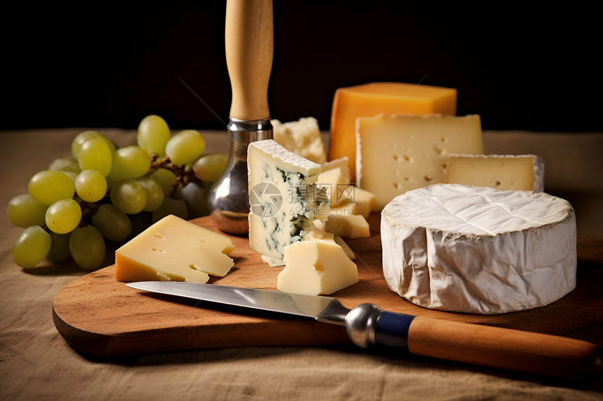 桌面上美味的奶酪图片