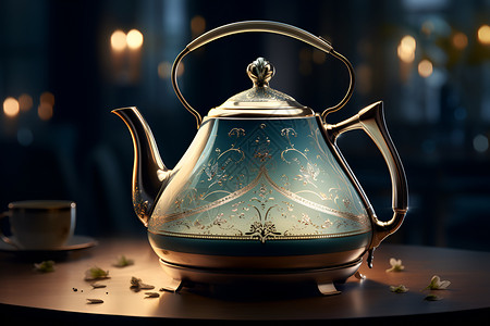 精美的茶壶背景图片