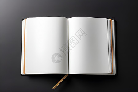 桌子上的空白书本背景图片