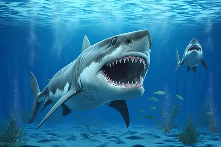 史前巨齿鲨背景