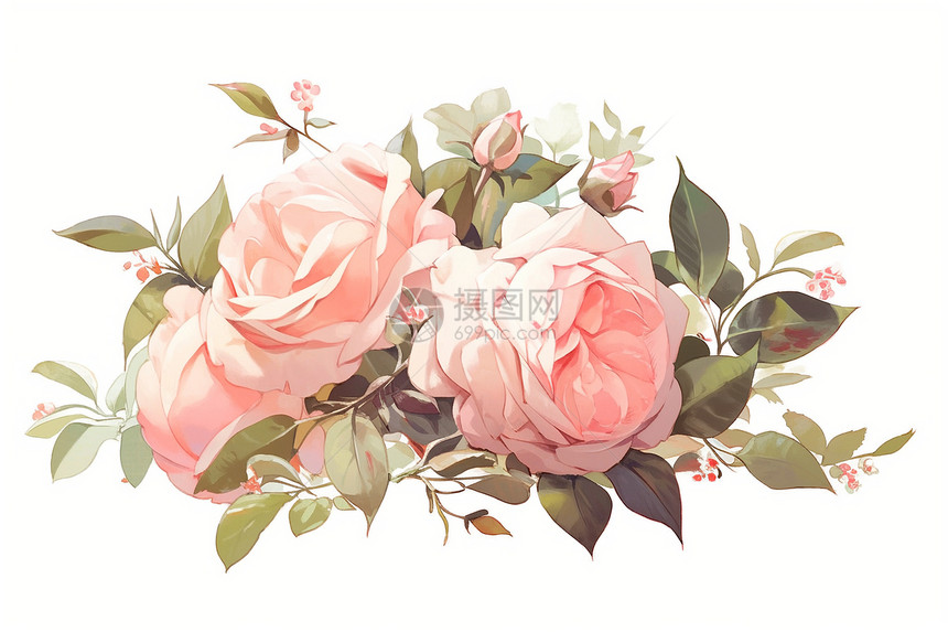 绚丽盛开的玫瑰花图片