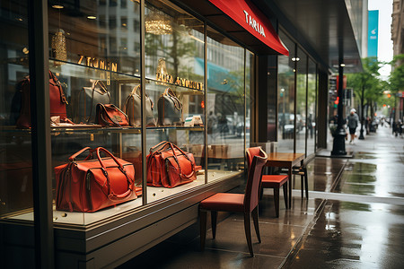 奢侈品橱窗商业街中的包店设计图片