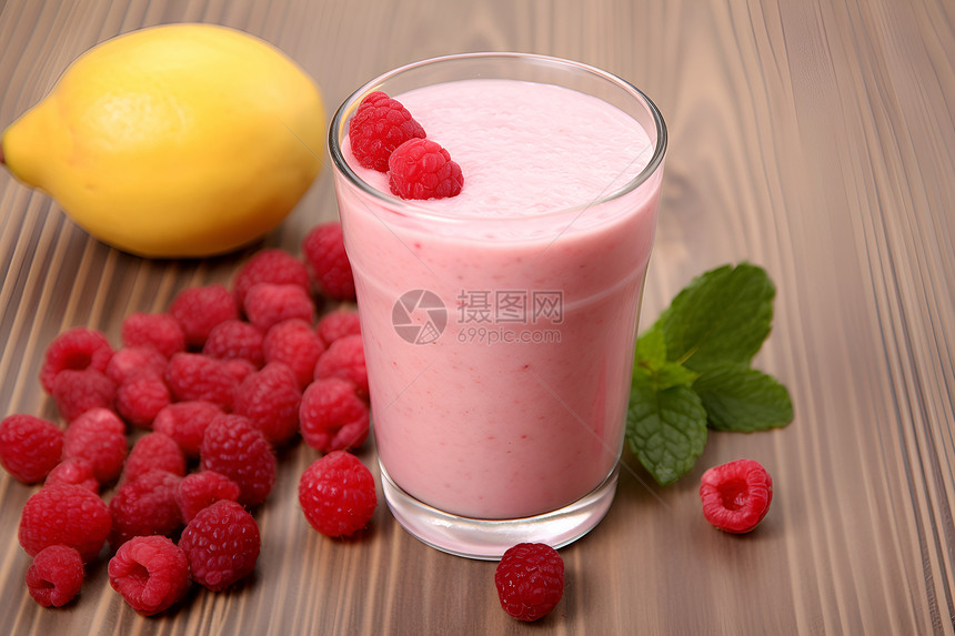 红莓牛奶图片