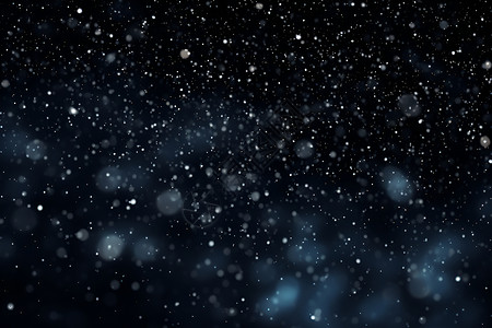 夜空中飘落的雪花背景图片