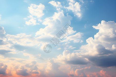 蓝天白云的美景背景图片