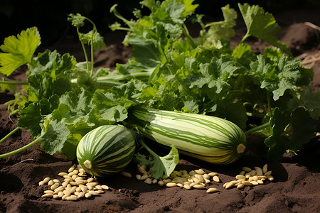 农田的蔬菜青瓜背景图片