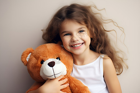 女孩和玩具熊高清图片