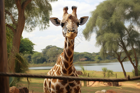 可爱长颈鹿呆萌可爱的长颈鹿背景