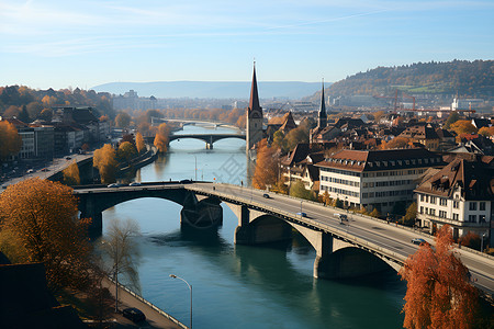 桥上之城背景图片
