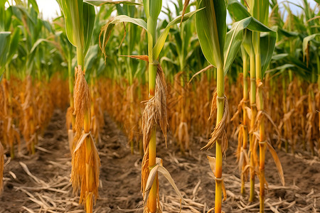 玉米秆玉米丰收的秘密背景