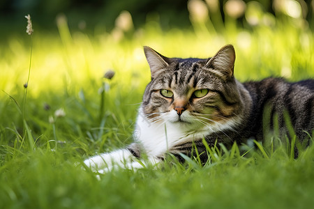 宁静夏日的猫咪高清图片