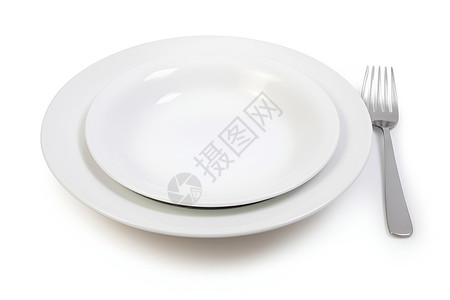 白色盘子上的美食背景图片