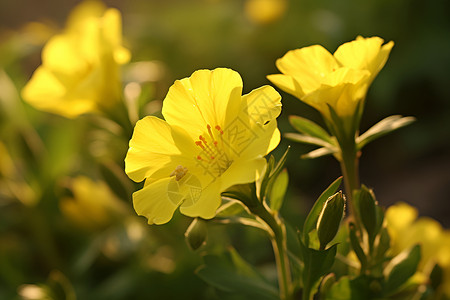 草地上黄色野花背景图片