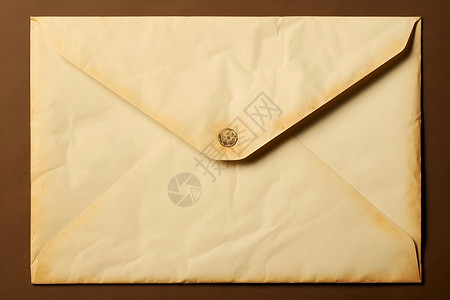 泛黄的密封信件背景图片