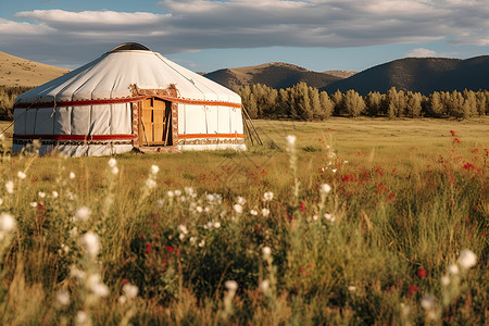 蒙古草原背景图片