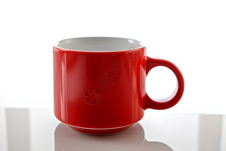 红色的咖啡杯背景图片