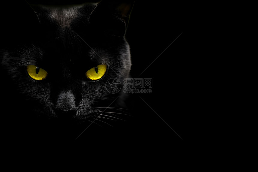 黄眼黑猫图片