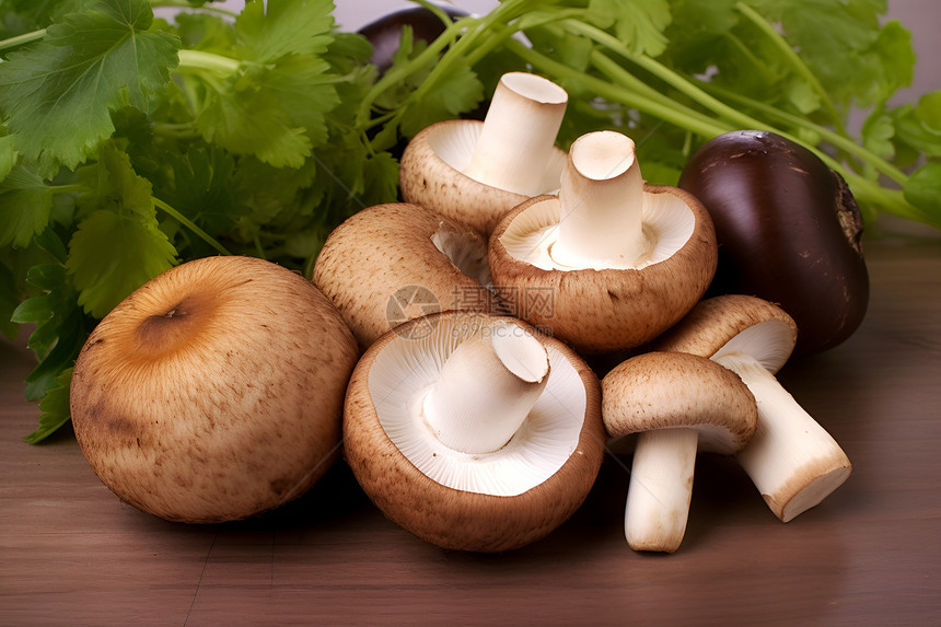 野生蘑菇原始美食图片