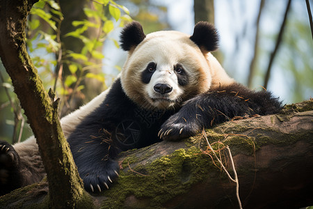 野生动物园的大熊猫背景图片