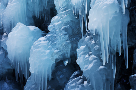 冰雪世界的冰川背景图片