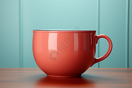 红色搪瓷杯背景