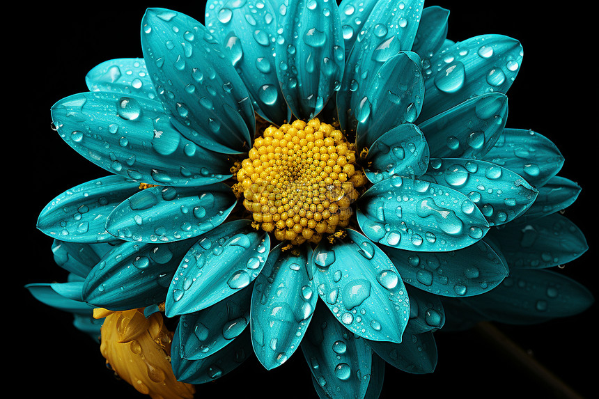 鲜艳的蓝色花朵图片
