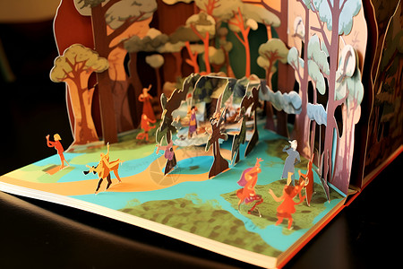 立体的童话书背景图片