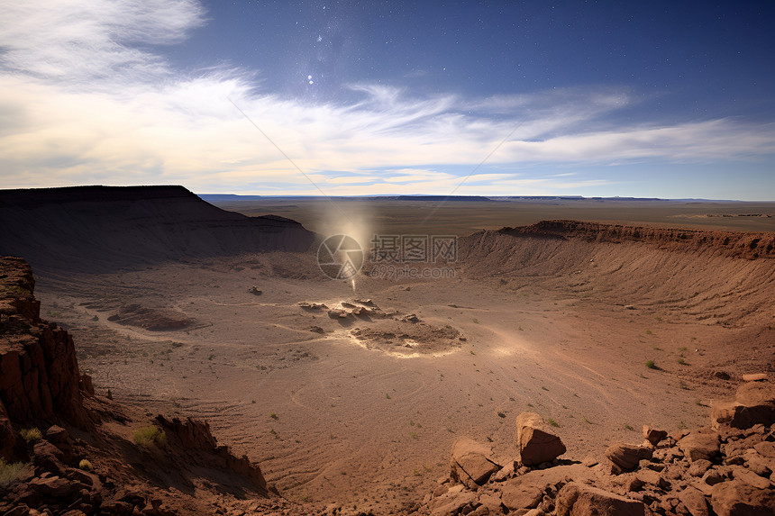 沙漠上的大坑图片