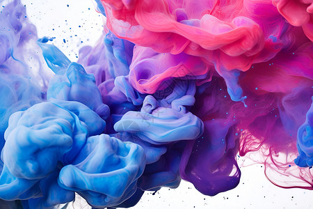 丙烯酸色彩游离的水墨艺术设计图片