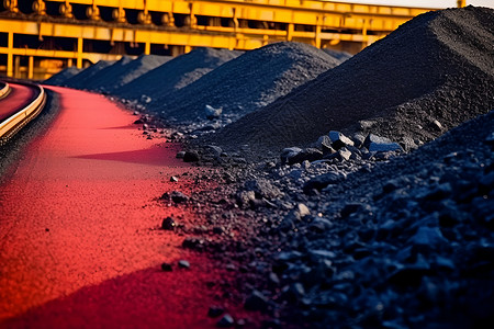 煤炭原料矿山背景图片