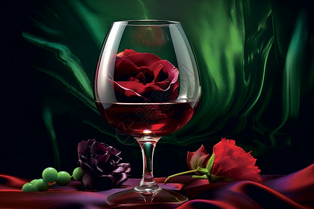 奢华红酒背景图片