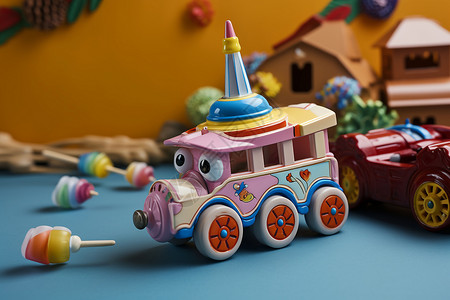 小火车玩具背景图片