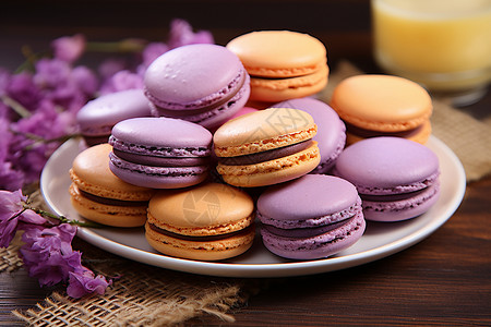 紫色的甜点背景图片