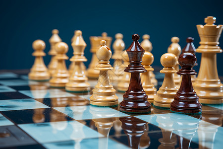 木质国际象棋背景图片