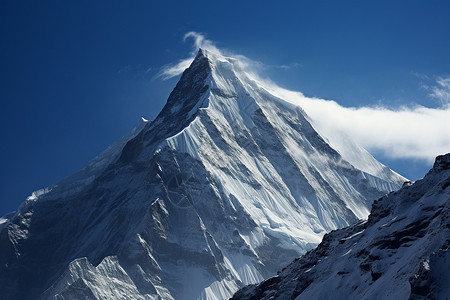 摸脉冰雪皑皑中山脉背景