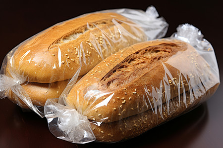 包装面包新鲜包装的面包背景