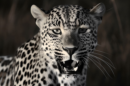 野生的白色斑点豹子背景图片